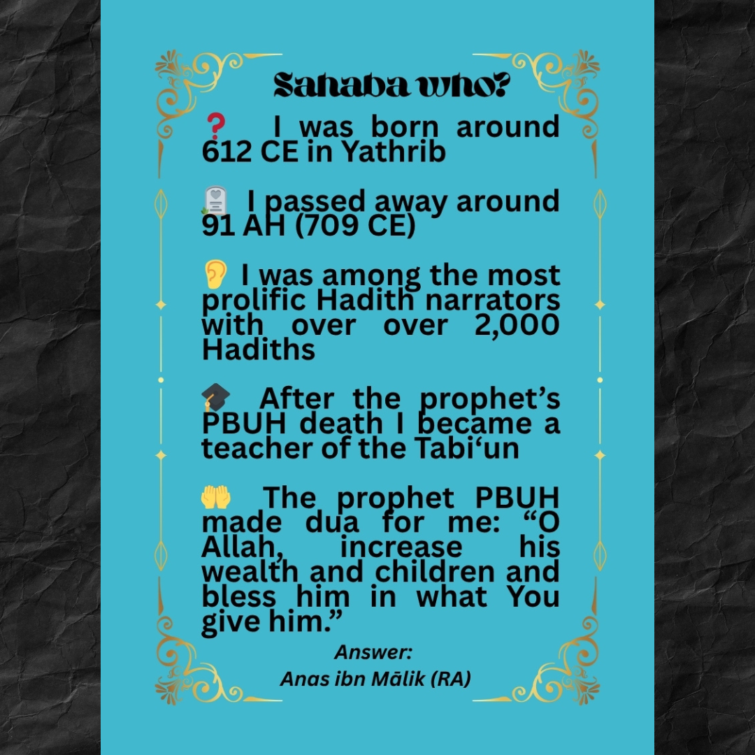 Sahaba Who?